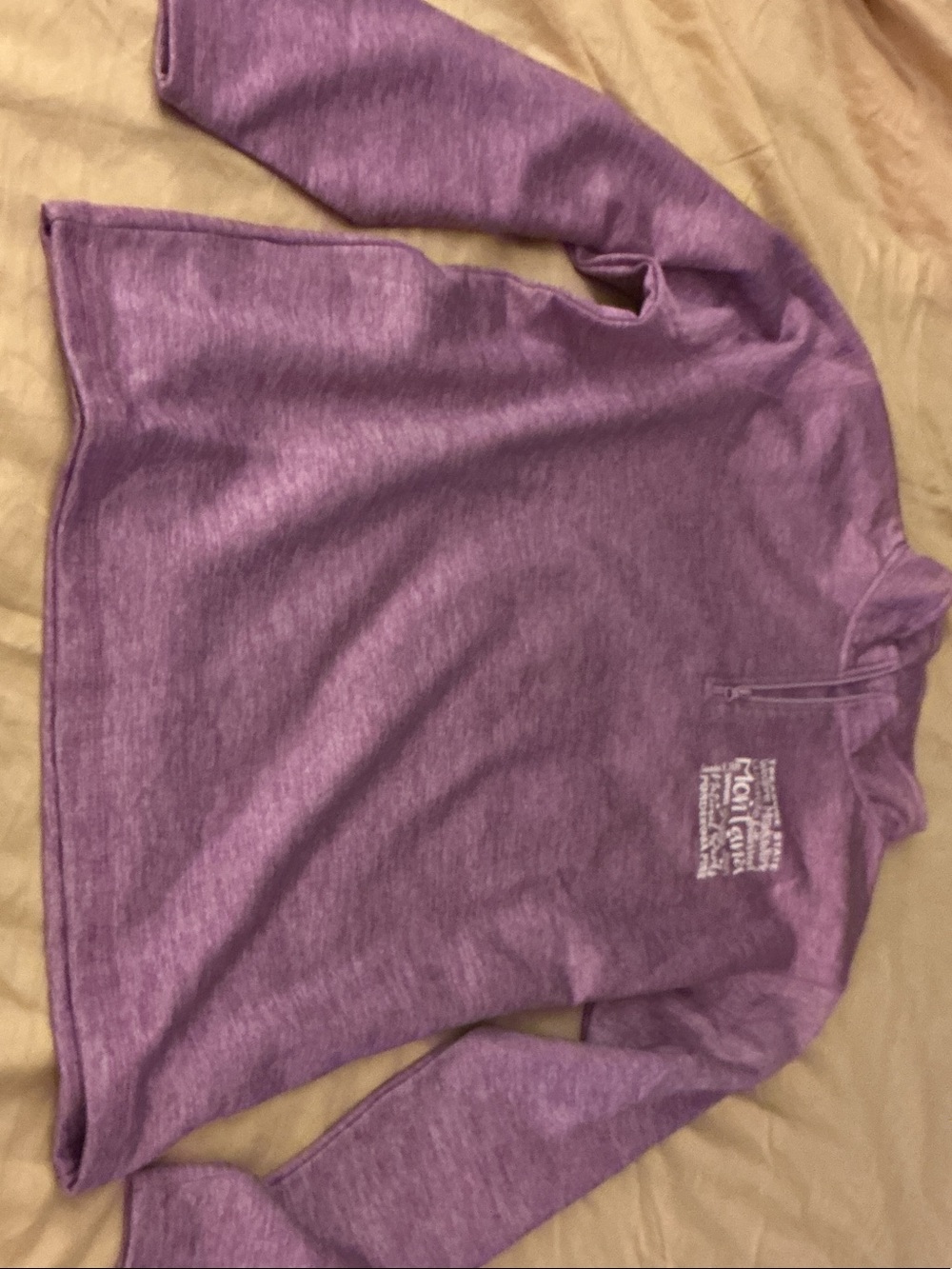 Womens Purple Quarter-Zip Pullover fleece